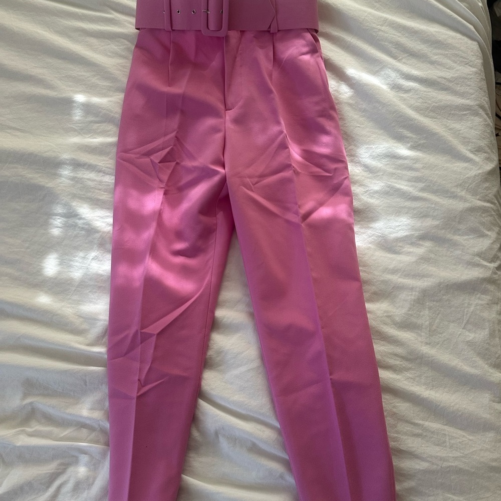 NWT Zara Pink Trousers with Belt